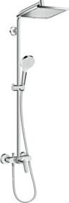 Hansgrohe Showerpipe Crometta E 240 Duschsystem mit Einhebelmischer, Handbrause und Regendusche, Chrom - Bild 1