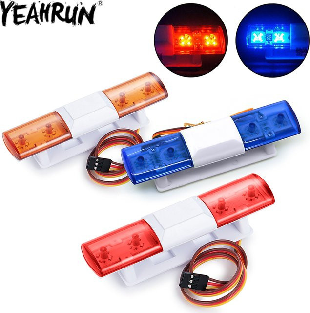 YEAHRUN Polizei Multifunktions-Blinklicht RC Auto, LED-Licht, Rot, Zubehör - Bild 1
