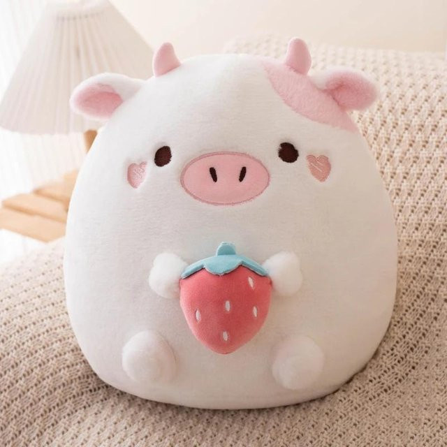 Bai Fen Bai Toys Erdbeere Kuh Popcorn Katze Plüschtier 32cm - Bild 1