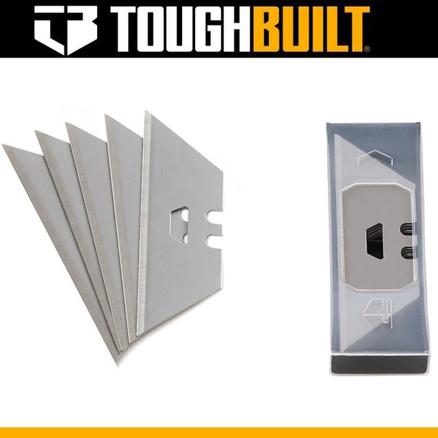Toughbuilt 30er-Pack Allzweckmesserklingen aus Kohlenstoffstahl, 18mm Snap-Off Ersatzklingen, Silber - Bild 1