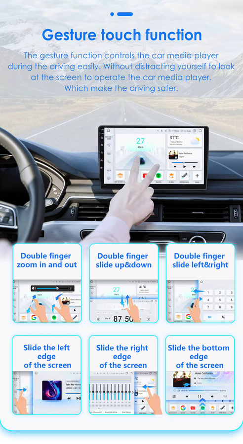 Hizpo 7-Zoll Kabelloses CarPlay und Android Auto Autoradio für Opel und Vauxhall in Schwarz mit Bluetooth und Wi-Fi - Bild 5