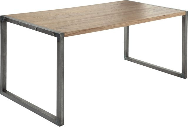 VEGA Esstisch Torres rechteckig in Eiche Antik und Grau, B/T/H: 160 x 80 x 75 cm - Bild 1