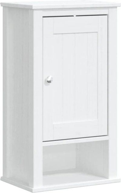 vidaXL Bad-Wandschrank BERG aus Massivholz Kiefer, Weiß, B/T/H: 40 x 27 x 71,5 cm - Bild 1