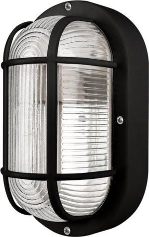 CASAYA LED-Außenleuchte Korbi, Wandleuchte in Schwarz, oval, E27, B/H/T: 20,5 x 9,5 x 12 cm - Bild 1