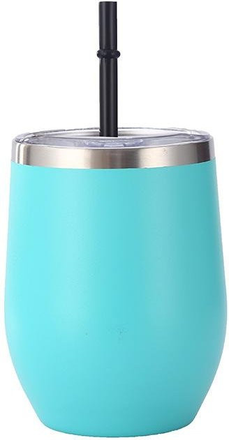 Yiran Furniture Eierschalenbecher mit Deckel aus Edelstahl, doppelt vakuumisolierter Eierbecher und U-förmiger Wasserbecher, 12oz, verschiedene Farben - Bild 1