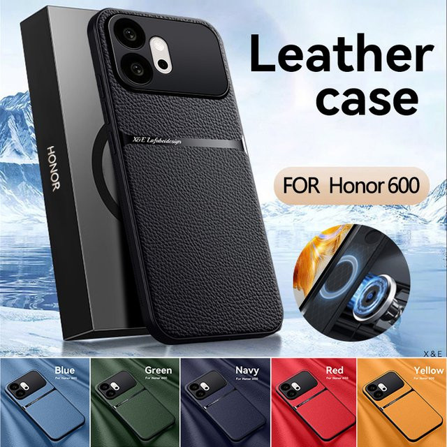 EUCAGR Luxus PU-Leder Handyhülle mit Magnetfunktion für Honor 600 Pro, Honor 600 Pro und Honor 600 Lite in Schwarz - Bild 1