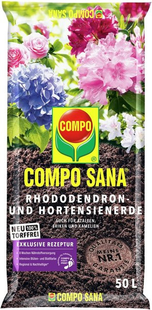 Compo Sana Spezialerde für Rhododendron, Hortensien, Azaleen, Eriken und Kamelien, torffrei - Bild 1