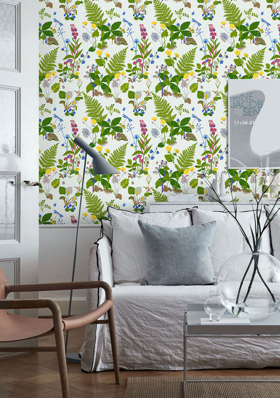 Borås Tapeter Wallpaper Trollslända 1788 Floral in Grün aus Vlies - Bild 3