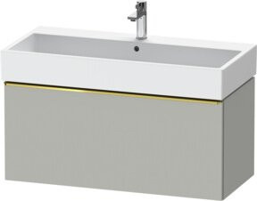 Duravit Waschtischunterschrank D-Neo, grau glänzend, wandhängend, B: 98,4 cm, T: 44,2 cm, H: 44,0 cm - Bild 1