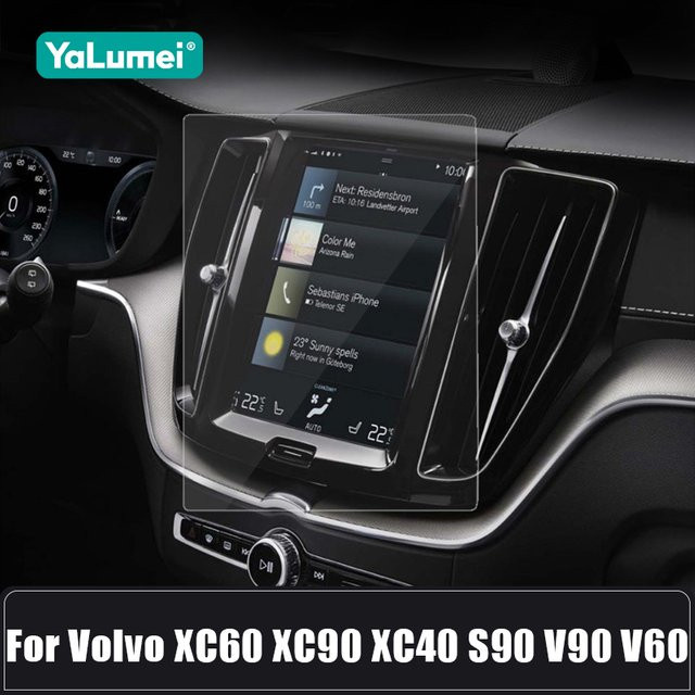 YaLumei Displayschutzfolie aus gehärtetem Glas für Volvo XC60 XC90 XC40 S90 V90 V60, transparent - Bild 1