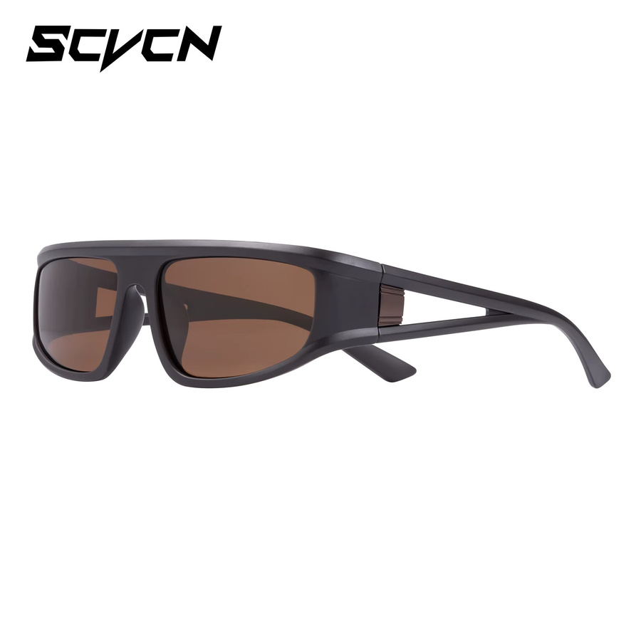 SCVCN Sportsonnenbrille, Unisex, Vollrand, Schwarz, Kunststoff, polarisiert - Bild 5