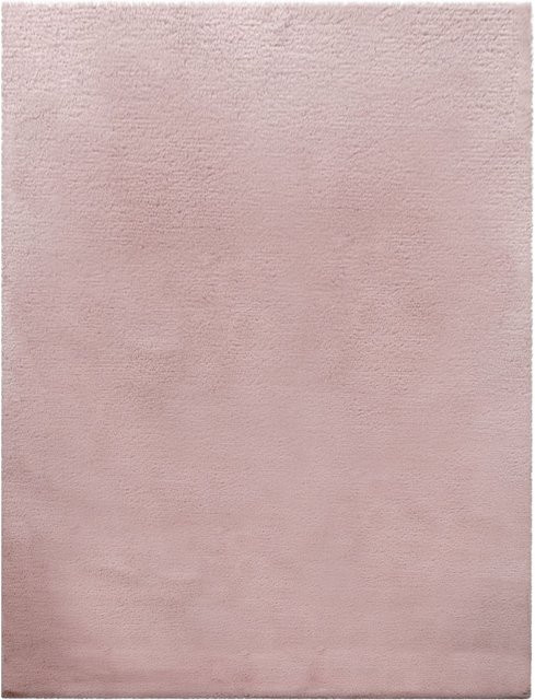 Runder Fluffy Fellteppich in Pink, Durchmesser: 80 cm - Bild 1