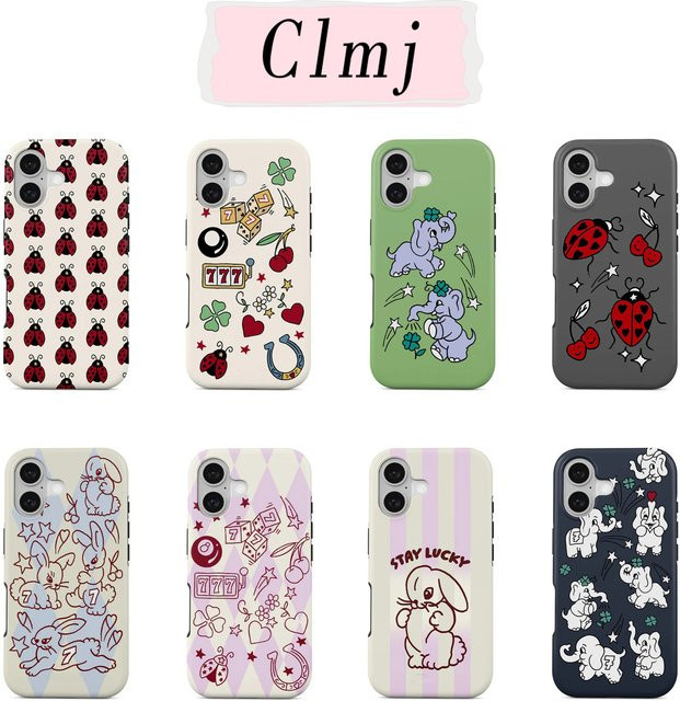 Clmj Lady Luck Handyhülle für iPhone 11 bis iPhone 17 Pro Max Plus, doppelschichtige Rückabdeckung, multicolour - Bild 1