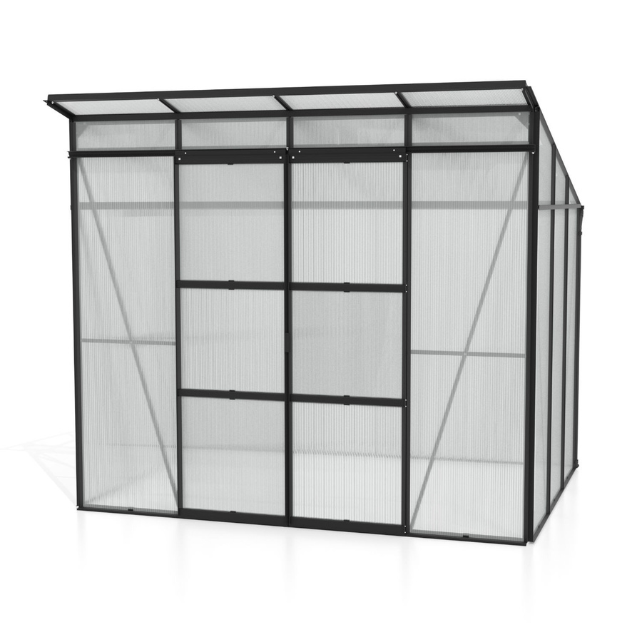 Vitavia Gewächshaus Freya 5900 in Schwarz mit 5,9 m² Fläche und 6 mm HKP - Bild 2