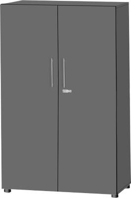 Schäfer Shop Select Schrank Start Off mit 4 Türen, abschließbar, Farbe: Graphit, B/T/H: 80,0 x 42,0 x 151,4 cm - Bild 1