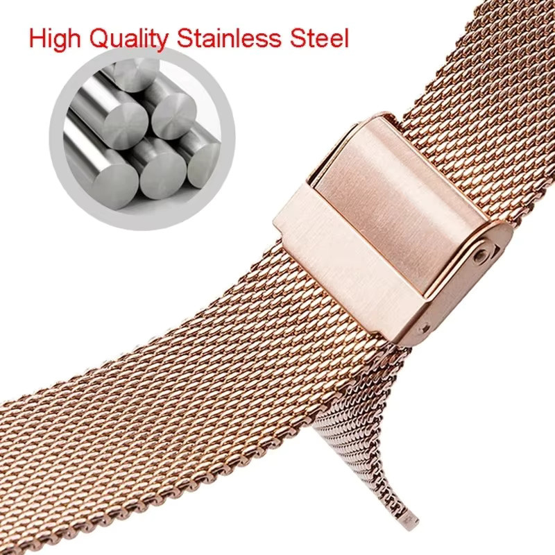 Aotelayer Uhrenarmband Milanaise, Edelstahl, Unisex - Bild 2