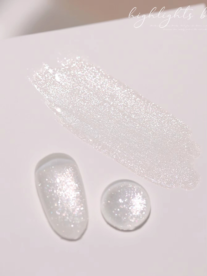 MIANEL Nagellack, Milchweißer Glitzer-Gel, 12 ml - Bild 2