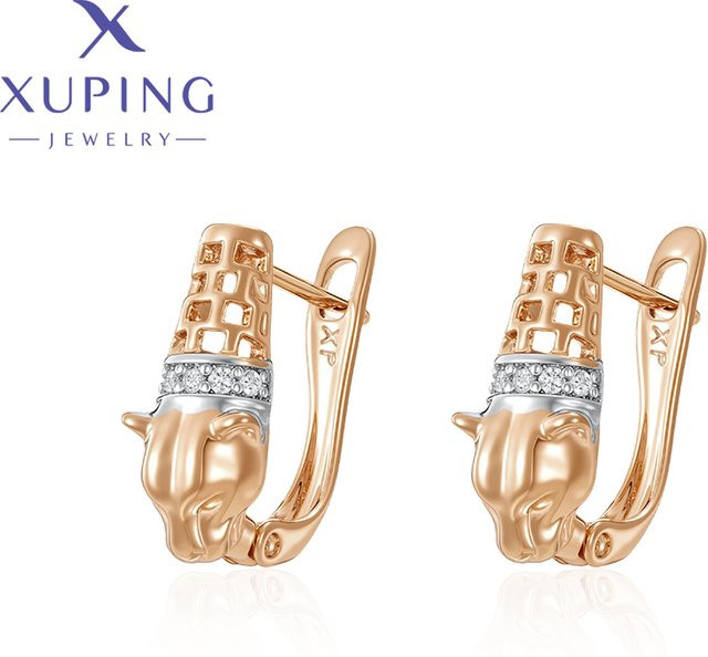 Xuping Creolen, Goldfarben, Zirkonia, Damen - Bild 1