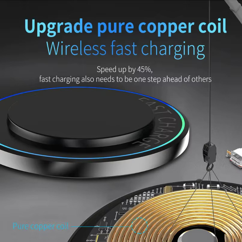 Opansten Tragbarer Mini-Desktop-Wireless-Ladeständer für iPhone, Samsung und Xiaomi als Schnelle Ladestation in Schwarz oder Weiß - Bild 4