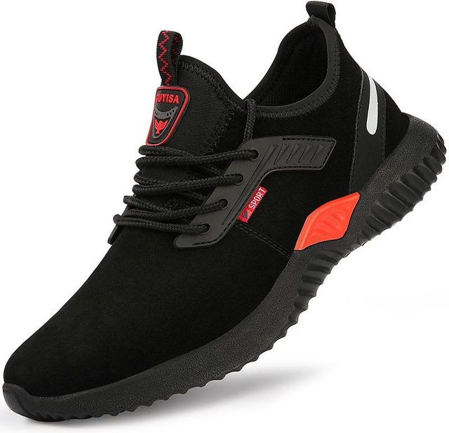 Avant-garde Arbeitssicherheitsschuhe in Schwarz mit Stahlkappe, atmungsaktive Sicherheitsstiefel für Herren und Damen, Größe 39 - Bild 1