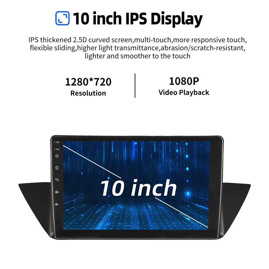 MOPECT Android 15 Autoradio für BMW X1 E84 (2010-2015) mit 10 Zoll Touchscreen, 4+64GB, WIFI, Carplay, GPS, Bluetooth, DAB, DVR und Kamera, Schwarz - Bild 6
