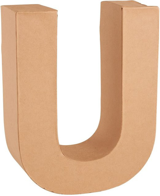 KNORR prandell Papp-Buchstabe U in Braun für Tischdekoration - Bild 1