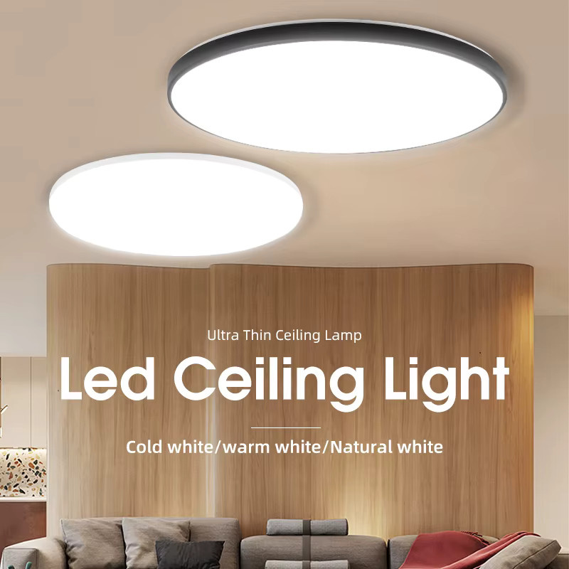 Moderne LED-Panel Deckenleuchte von DIBILUN in Weiß für Schlafzimmer und Küche - Bild 4