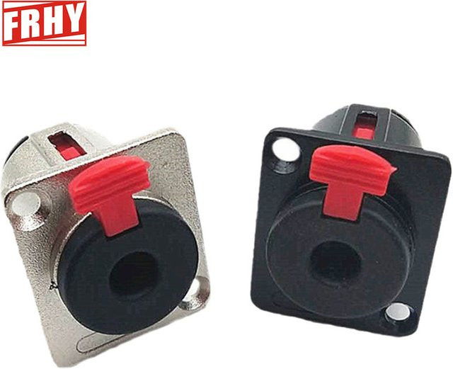 FRHY Stereo-Buchse TRS 6,35mm 1/4 Zoll Einbau-Chassisanschluss in Silber für Gitarre, Mikrofon und Audio-Equipment - Bild 1