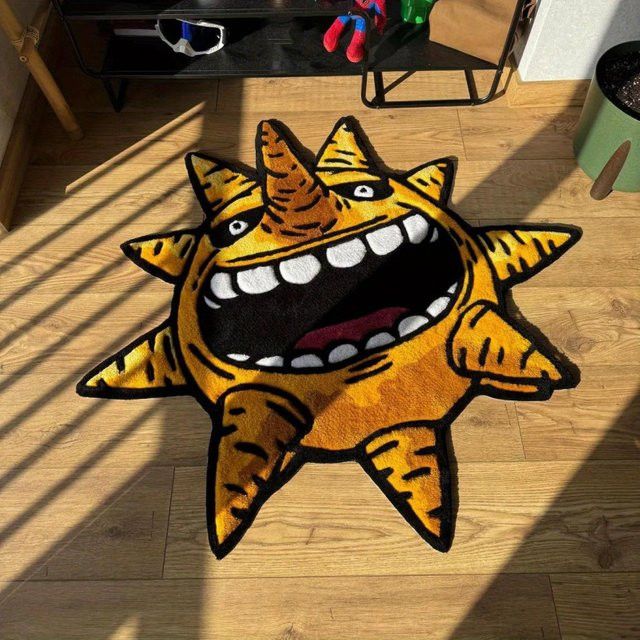 VIKAMA Anime-Stil Sonnen-Druckteppich in Multicolor für Wohnzimmer und Schlafzimmer - Bild 1