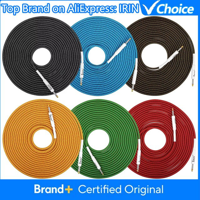 IRIN Audiokabel mit 6,5mm Stecker zur Geräuschreduzierung für E-Gitarren und Bass - Bild 1