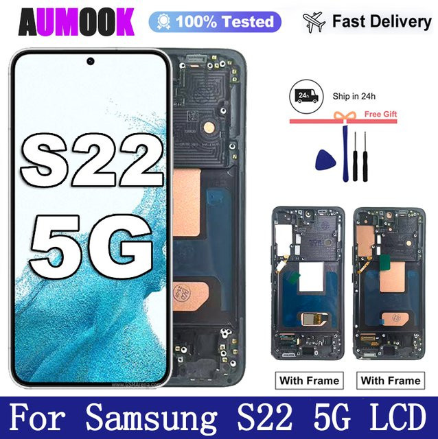 Samsung Galaxy S22 5G Ersatz LCD Display mit 6,1 Zoll AMOLED Touchscreen Digitizer in Schwarz - Bild 1