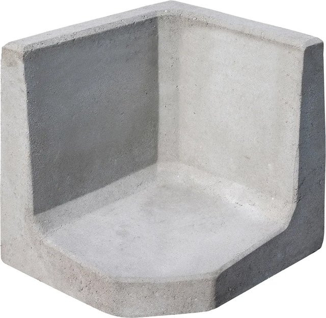 Diephaus L-Stein Ecke unbewehrt Grau B/T/H: 40 x 50 x 50 x 7 cm - Bild 1