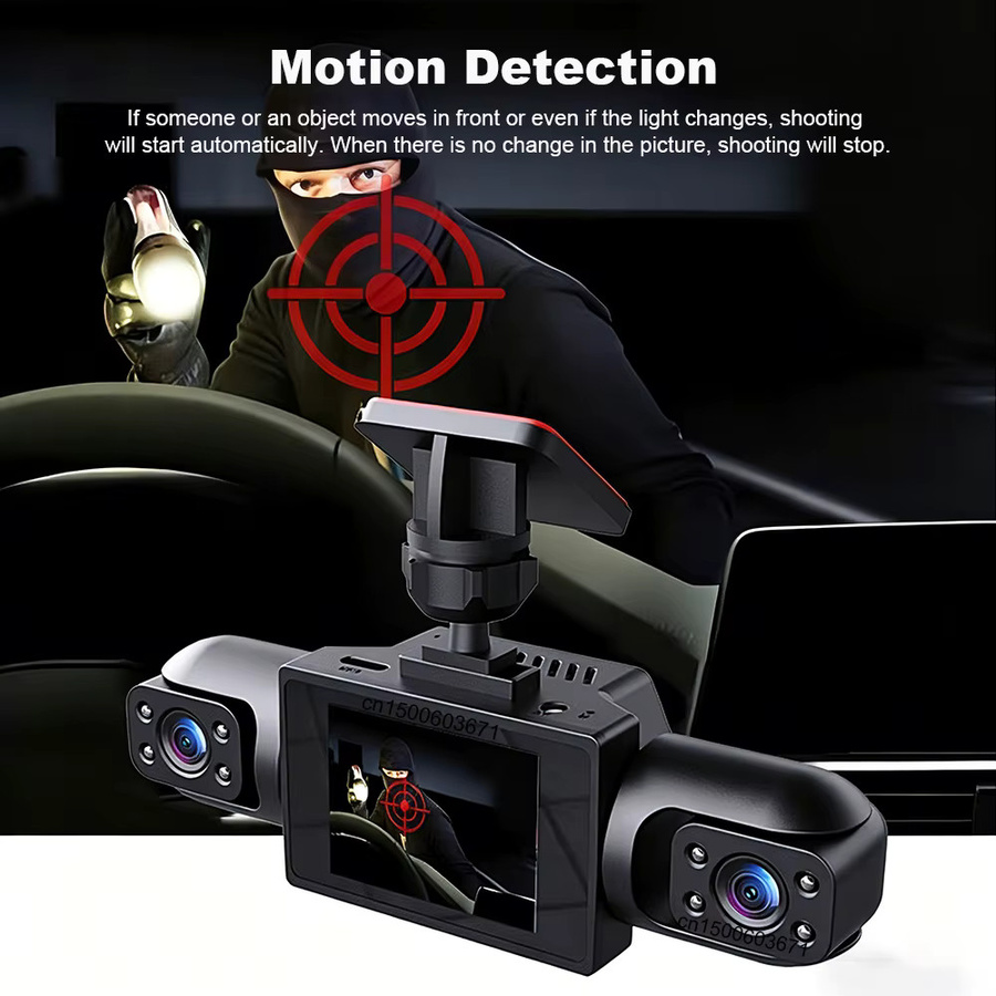 raugee 4-Kanal 360° Dashcam mit 4K und 1080P Auflösung, Auto-DVR Fahrzeug-Videorekorder mit Nachtsicht für Vorder-, Rück-, Links- und Rechtsansicht, Schwarz - Bild 6