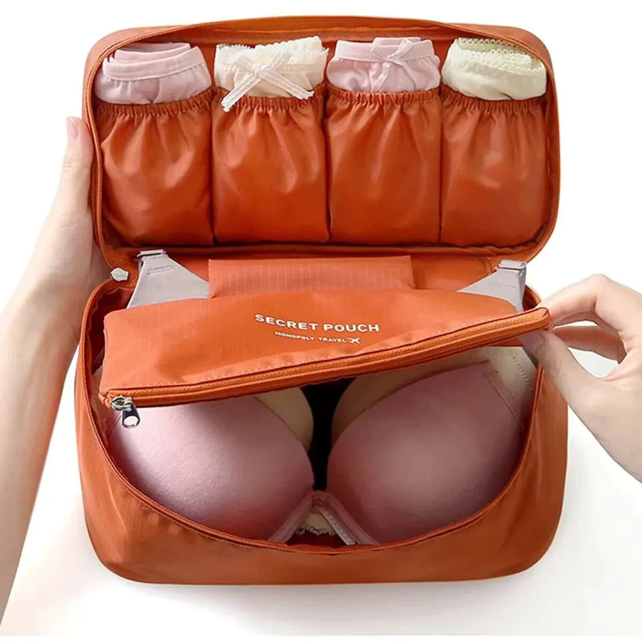 Untior Reise-Aufbewahrungstasche als multifunktionaler Organizer für Unterwäsche und Kosmetik in Grau - Bild 2