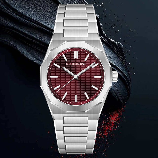 Specht & Söhne Armbanduhr, Quarz, Edelstahl, Schwarz, 38 mm, Herren - Bild 1
