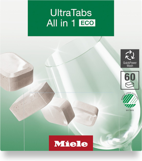Miele Ultra Tabs All in 1 ECO Reinigungstabs, Weiß, 60 Stück - Bild 1