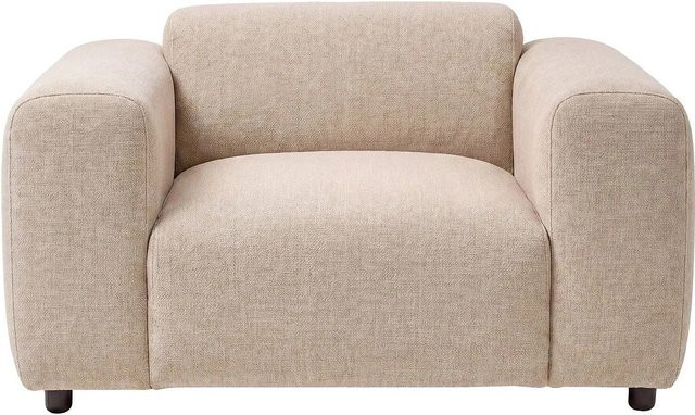 Vente-unique Sessel Pogni mit gerader Rückenlehne in Beige - Bild 1