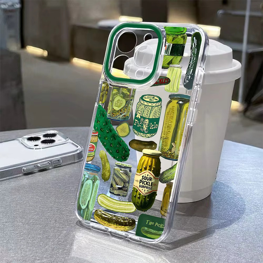 Potdemiel Handyhülle mit Eingelegte Gurke Design für iPhone 11 bis iPhone 17 Pro Max, transparent - Bild 2