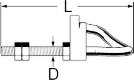 Dörner + Helmer Sicherheits-Schaukelhaken aus Stahl, galvanisch verzinkt, Silber, 6er Set, Höhe: 16 cm - Bild 1