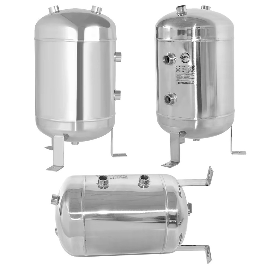 SUFETT Vertikaler Vakuum-Pufferdrucktank aus 304 Edelstahl, 10L, Silber, druckbeständig bis ≤1,25 MPa - Bild 2