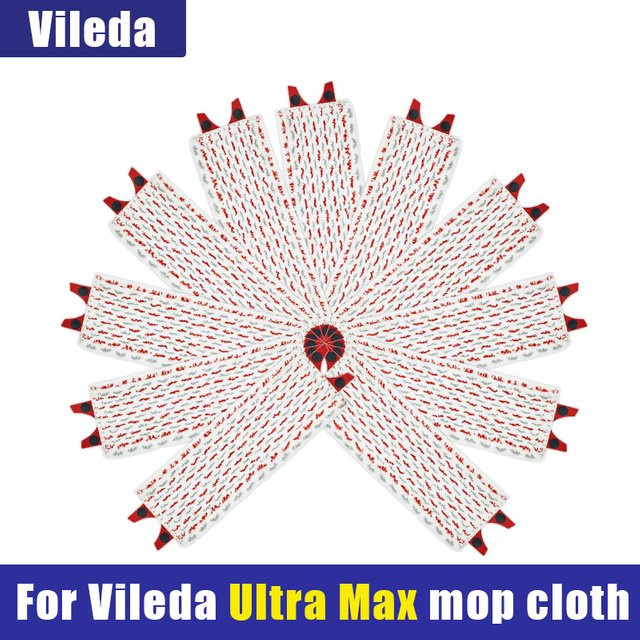 Vileda Ersatz Mikrofaser-Bodenwischer-Pads in Weiß, wiederverwendbare flache Spin-Mopp-Tücher für UltraMax, Breite: 35,0 cm - Bild 1