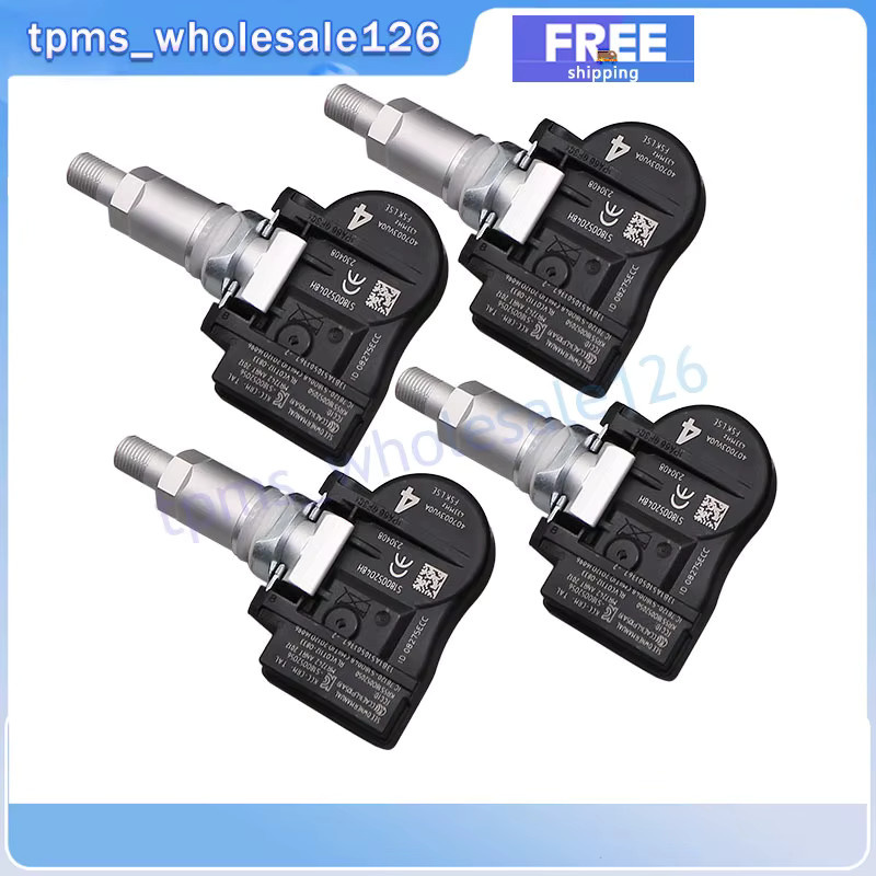 GANGLE 4er Set TPMS Reifendruckkontrollsystem Sensoren 40700-3VU0A für Nissan Note Qashqai Tiida Renault Espace Schwarz 433MHz - Bild 2