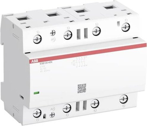 ABB ESB100-40N-06 Installationsschütz mit 4 Schließern, 220 V / 400 V, Weiß - Bild 1
