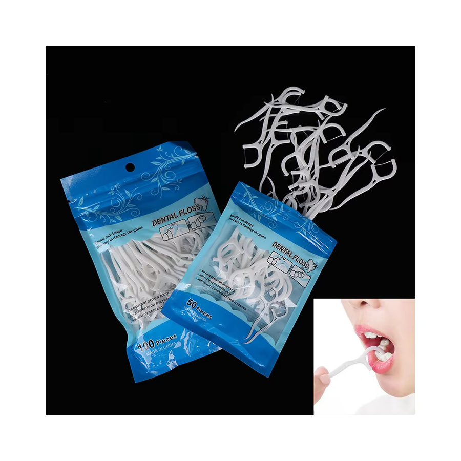KuZHEN Einweg-Zahnseide-Sticks Interdentalbürsten, 100 Stück, Unisex - Bild 4