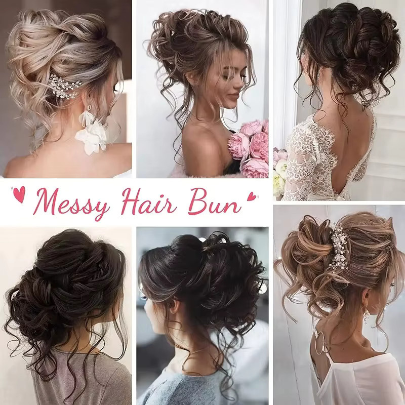 WIGSIN Messy Bun Haarverlängerung, Lockiges Haar, Damen - Bild 6