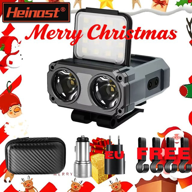 Heinast LED Clip-Scheinwerfer mit Bewegungssensor, wiederaufladbare Taschenlampe für Mütze und Hut, wasserdicht, Schwarz - Bild 1