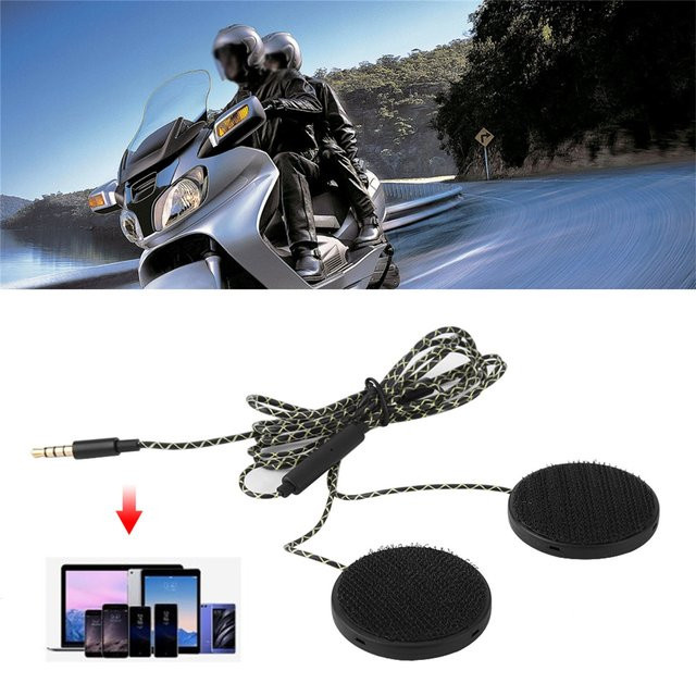 Motorrad Helm Headset mit Lautsprechern und Freisprecheinrichtung in Schwarz - Bild 1