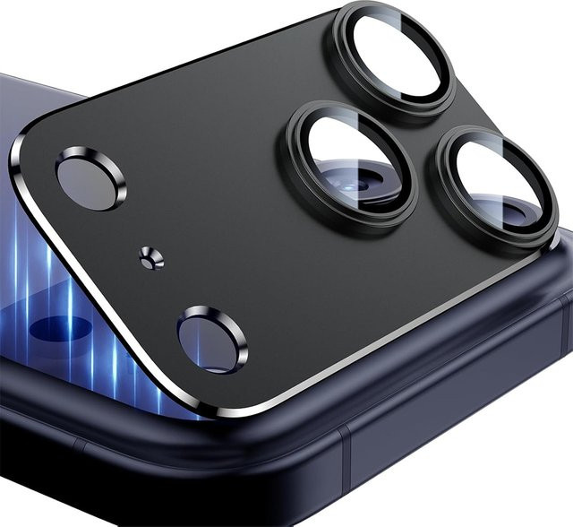 AR+AF Kratzfester Metall-Glas-Kameralinsen-Schutzfilm für Apple iPhone 17 Pro Max und iPhone 17 Pro in Silber - Bild 1