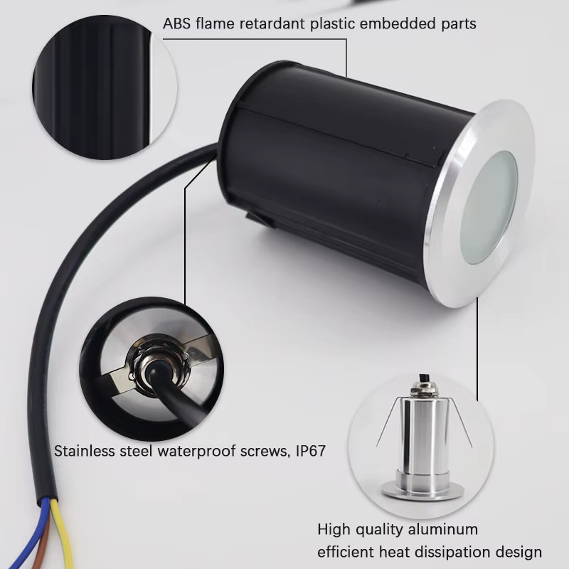 KAISANXINYI LED Garten Einbaustrahler IP67 Wasserdicht Warmweiß für Treppen und Wege - Bild 4