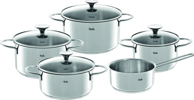 Fissler Copenhagen Topfset 5-teilig, Silber, unbeschichtet - Bild 1